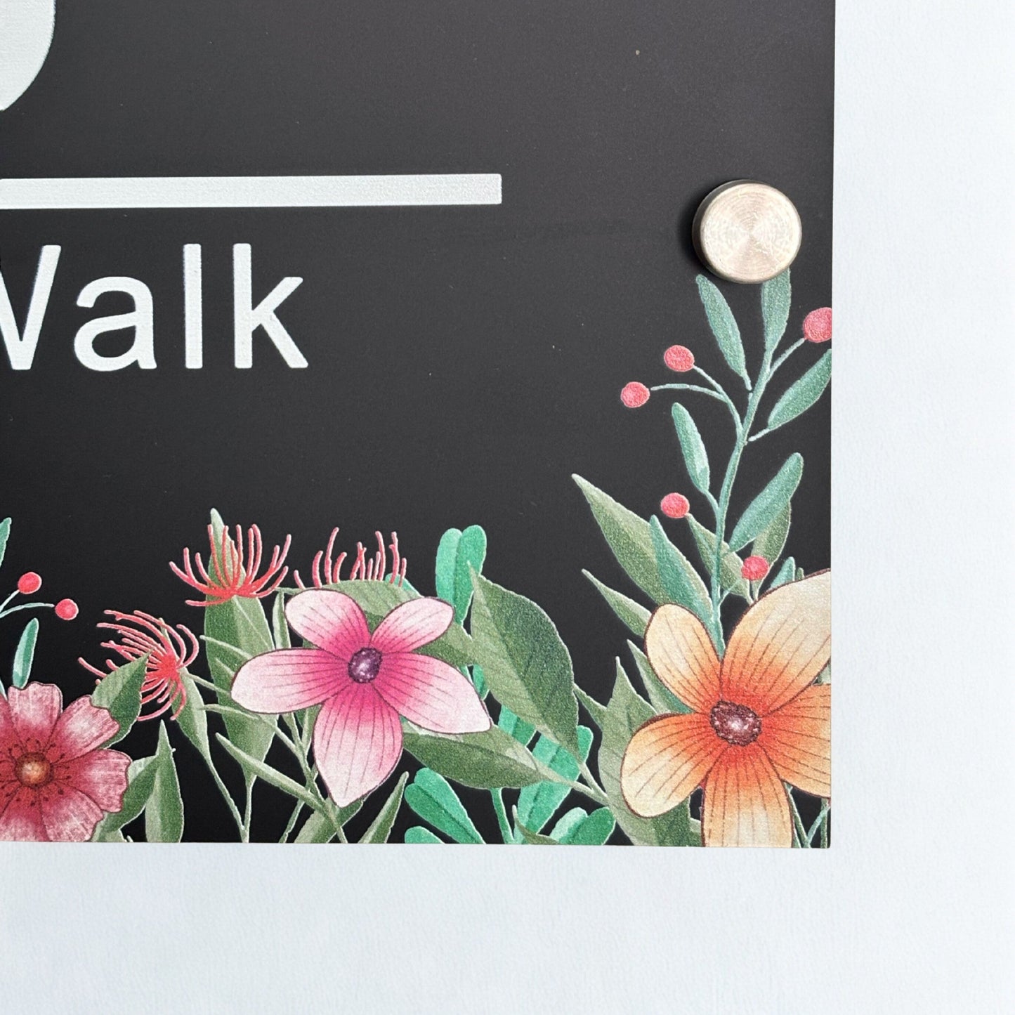 Floral Design Personalised House Number Sign