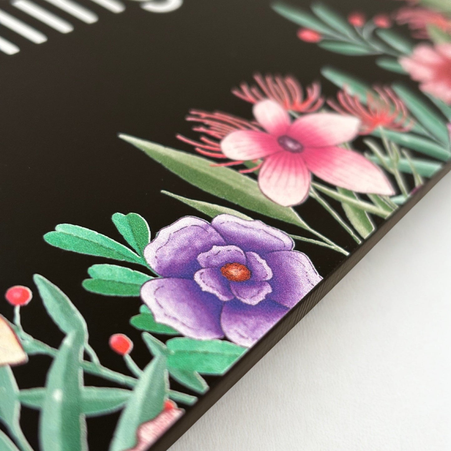 Floral Design Personalised House Number Sign