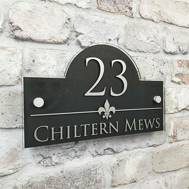 Glass-Effect Acrylic Personalised House Address Sign